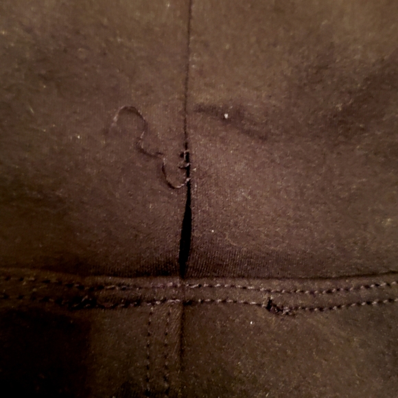 Express High-Waisted Black with Red and White Striped Leggings, Size Small - Picture 8 of 8